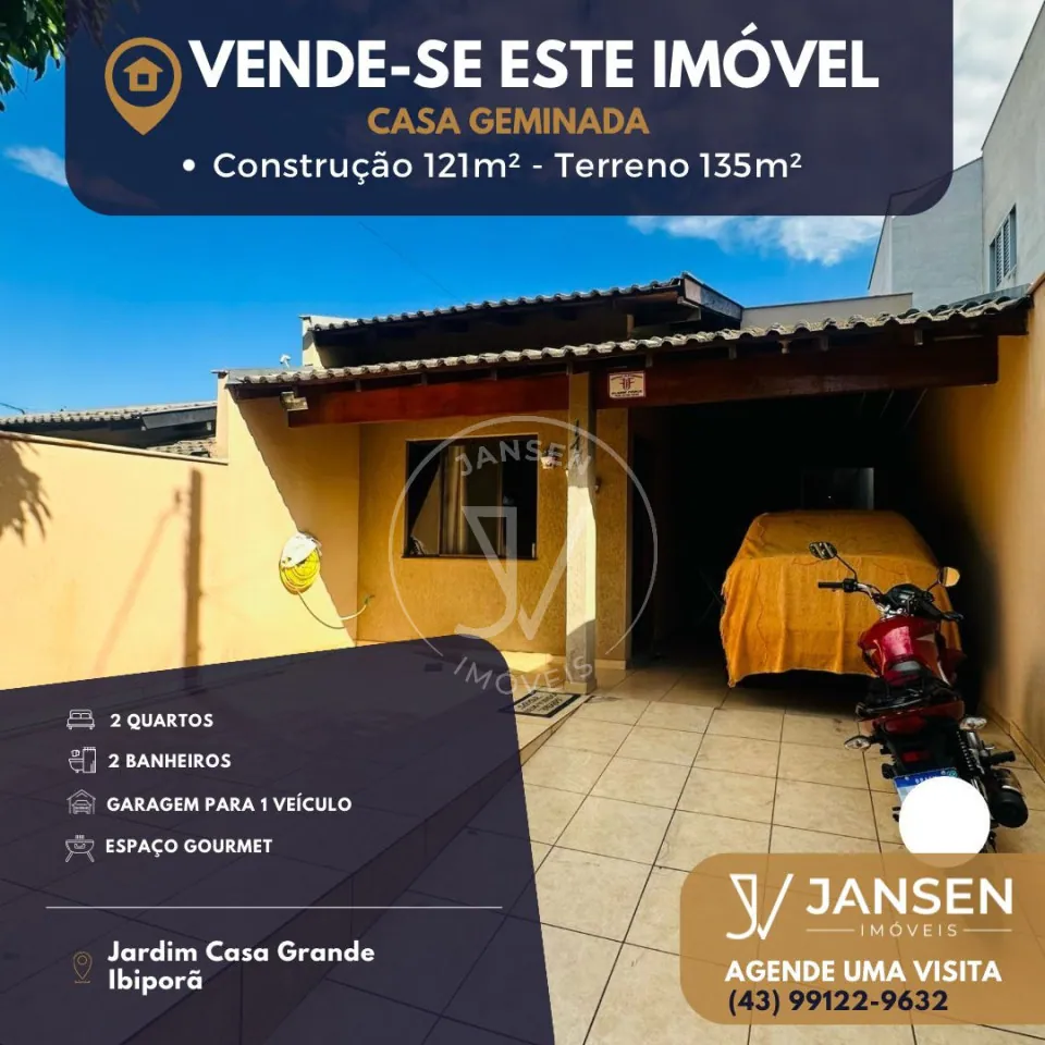 Casa Geminada à Venda Casagrande Ibiporã - foto 1 de 13