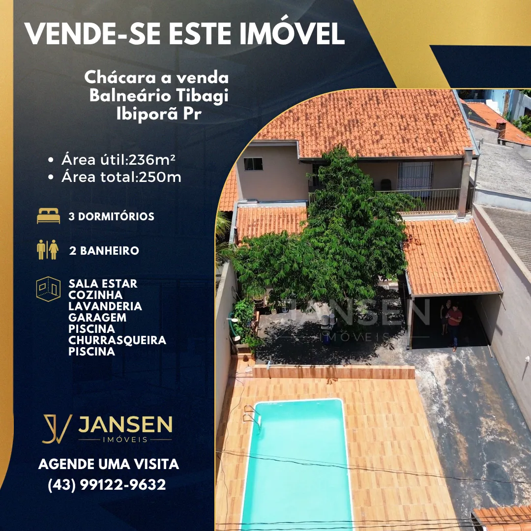 Excelente área de lazer a venda no balneário Tibagi em Ibiporã - foto 1 de 20